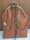 Sac cuir cognac rond