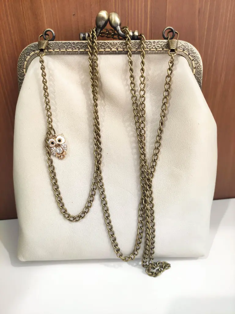 Sac cuir écru