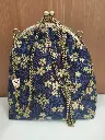 Sac bleu fleurs du Japon