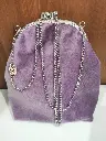 Sac velours mauve