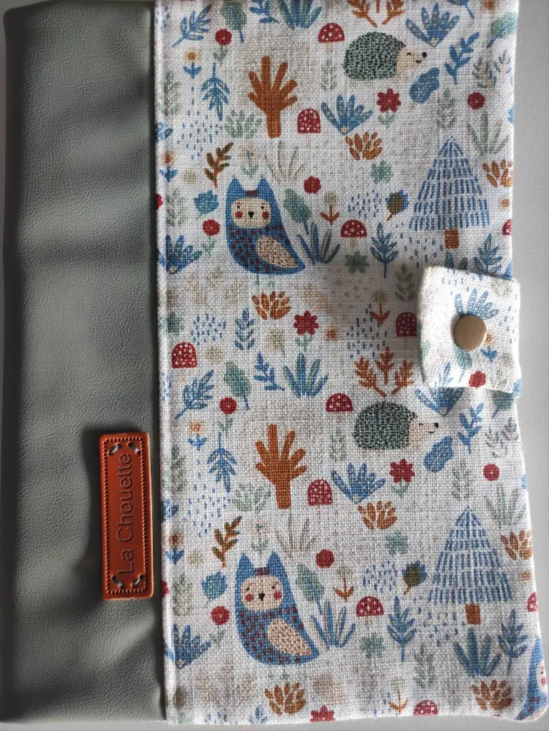 Protège carnet de santé chouette