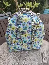 Sac à main en tissu motif pensées