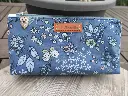 Trousse fleurs bleues