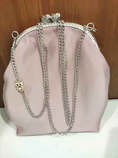 Sac rose satiné