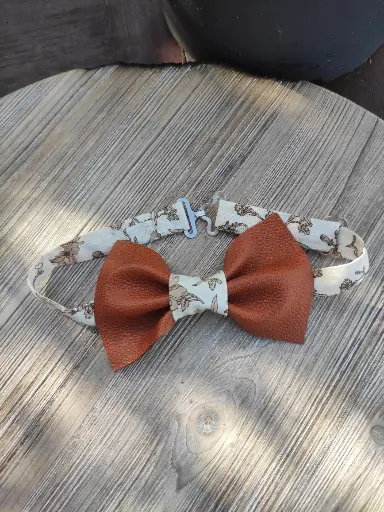 Noeud papillon cognac